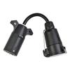 7-Pin Round Plug Trailer Light Wiring Adapter US to EU 7-Way Blade Round Plug Socket Standard Car Electric Towing Accessories