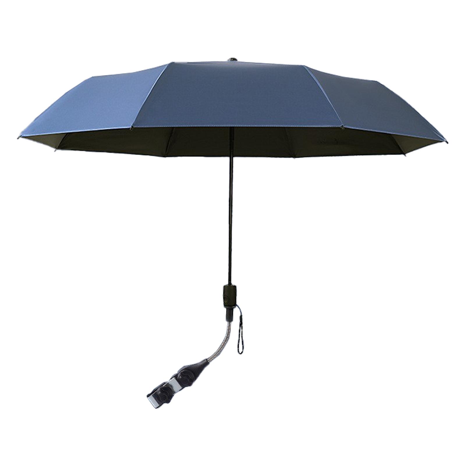 

Трискладна сонцезахисна парасолька 37.4 дюйма 8 спиць Парасолька для дитячої коляски з металевим затискачем Захист від сонця