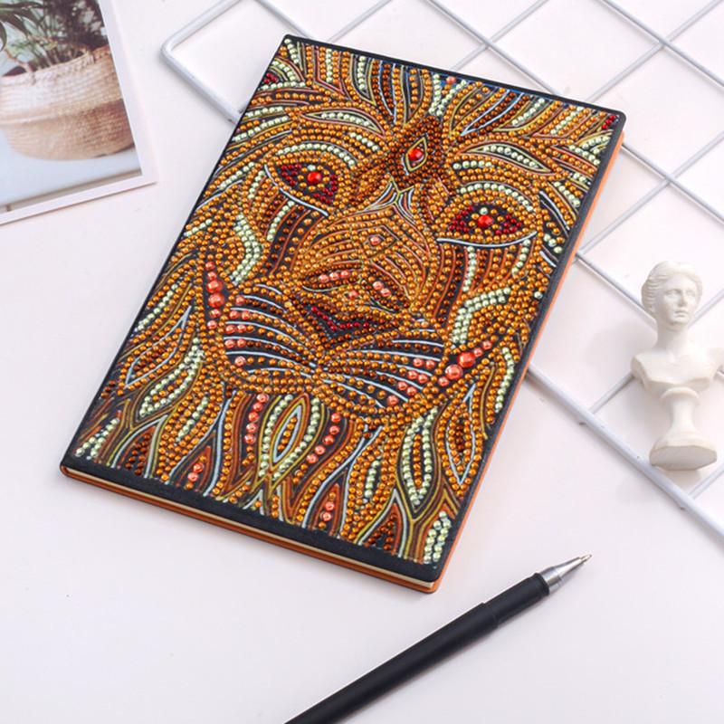 Neues Notizbuch Diamantmalerei Kinder DIY Kreativ Speziell geformter Heller Diamant 50 Seiten Notizbuch Aufkleber Diamant A5 Buch