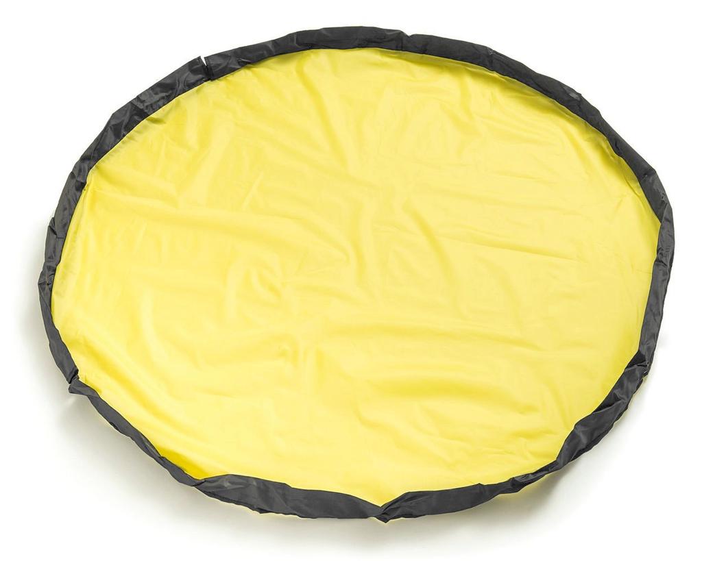 DIXI Gray Toy Basket with Mat for Toy Blocks