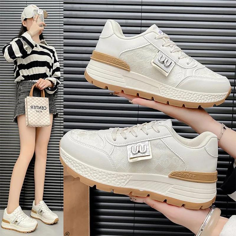 SyfIyno New Bailen Classic Thick Soft-sole Jogging Flats Shoes Students Lace-up Outdoor Sports Shoes Tide