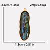 6pcs Real Natural Abalone Shell Geometric Charm Stainless Steel Charms For Jewelry Making Supplies Ocean Pendants DIY Materials
