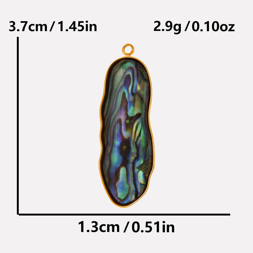 6pcs Real Natural Abalone Shell Geometric Charm Stainless Steel Charms For Jewelry Making Supplies Ocean Pendants DIY Materials