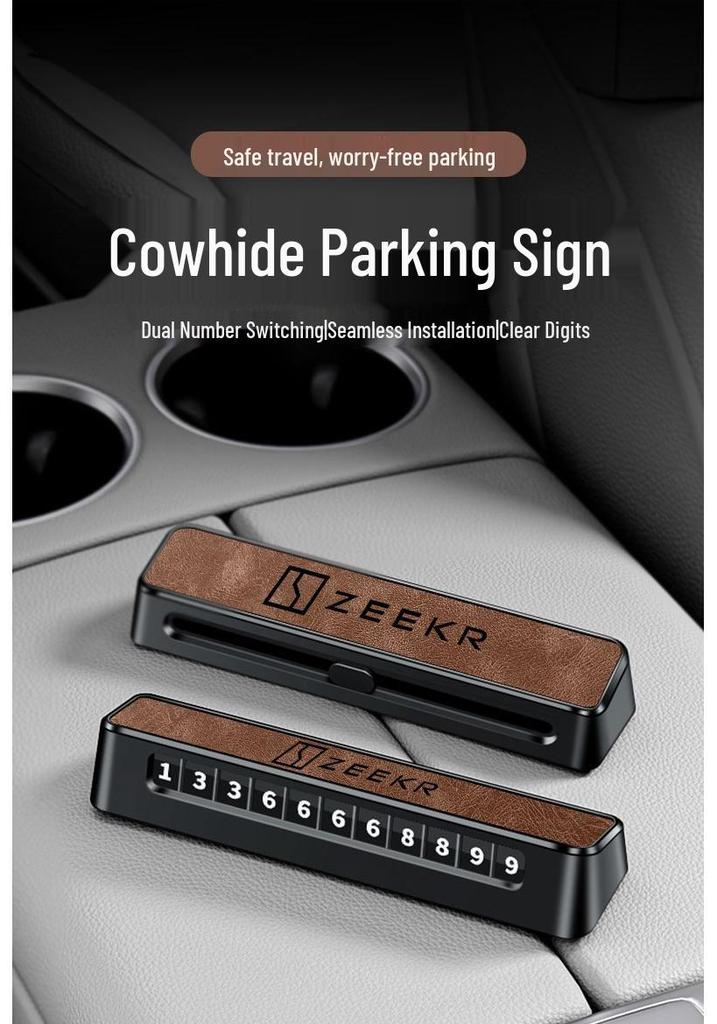 Compatible with Zeekr 007GT/7X/001/009/9X Temporary Parking Number Plate Car Phone Card