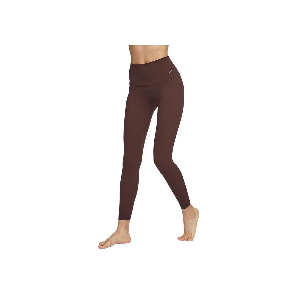 Nike Zenvy High-Waisted Solid Color Quick-Dry Sports Leggings Women Bottoms Brown DQ6014-227