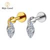 Rechter Grand ASTM F136 Titan 16G Floating Marquise CZ Hänge-Charm Lippenstecker Ohrring Tragus Knorpel Helix Flachrückseite Piercing