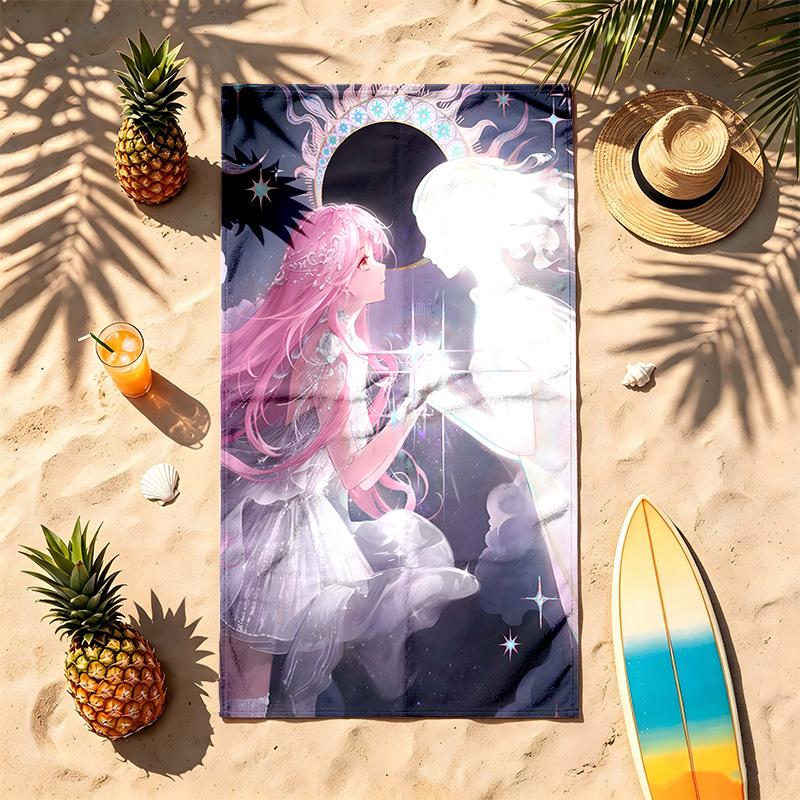 Shining Nikki (14) Theme Beach Towel Sand Resistant Soft And Comfortable Suitable For The Pool Camping Yoga And Diving A Travel