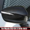 Abaiwai For Mazda Cx3 Cx-3 2016 2017- Abs Carbonfiberrear View Mirror 3d Side Door Rearview Mirrors Cap 3ds Accessories