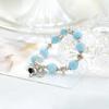 Natural Blue Crystal Aquamarine Bracelet Women'S 925 Silver Accessories Finished Bracelet