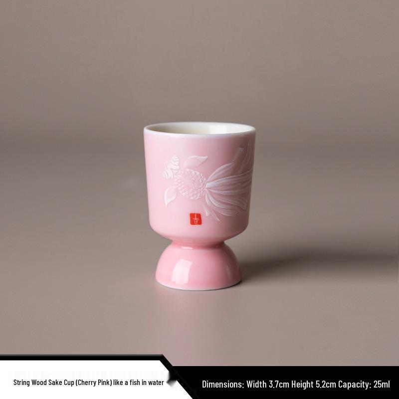 Colorful Glazed Ceramic Baijiu Cups: Creative One-Sip Toast Glasses for Home Use.
