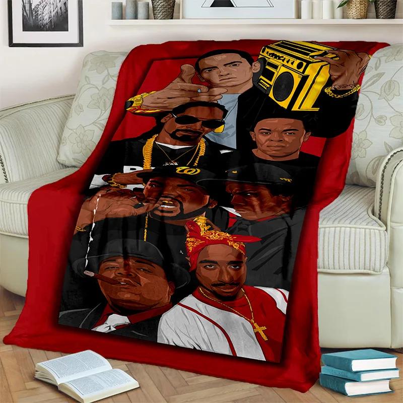 3D Legend Star Hip Hop Rapper Kunstdecke, Weiche Überwurfdecke für Zuhause Schlafzimmer Bett Sofa Picknick Reise Büro Abdeckdecke Kinder