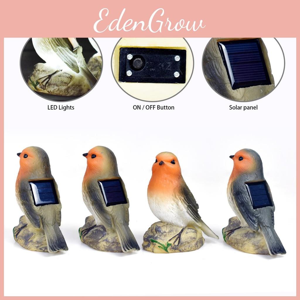 Powered Solar Resin Luminous Bird Light For Garden Courtyard Flower Pot Decor