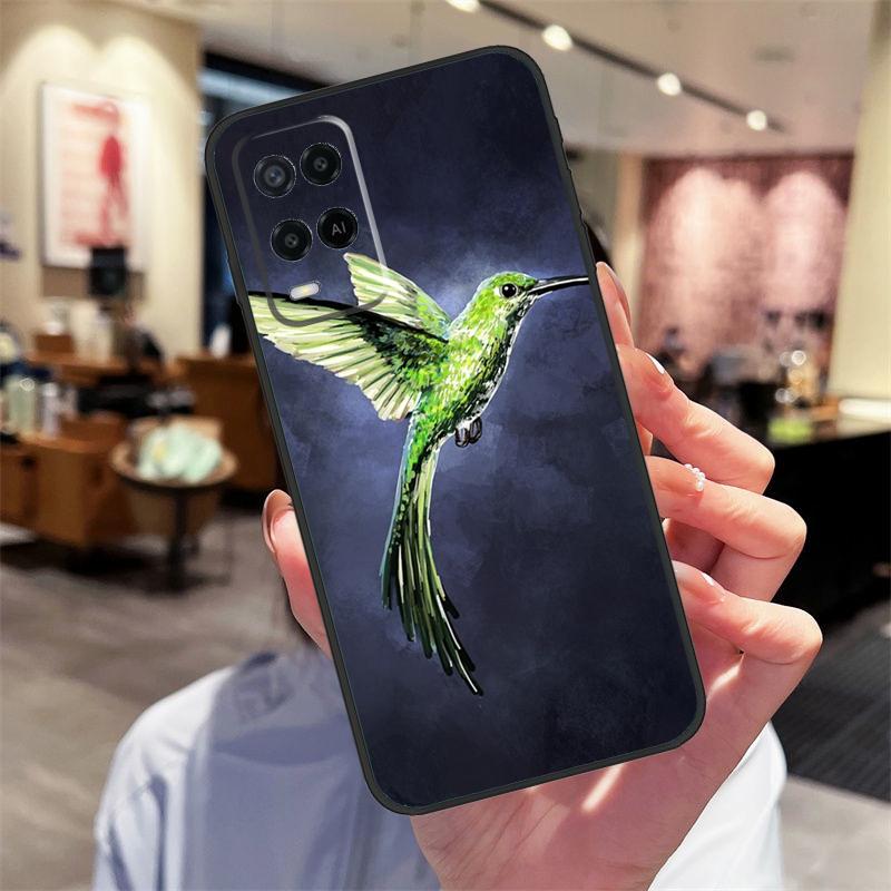 Bonito Funda Colibrí para Pájaros para Oppo A78 A98 A79 A18 A38 A58 A40 A60 A80 A16 A76 A96 A15 A74 A94 A54 A17 A77 Cubierta