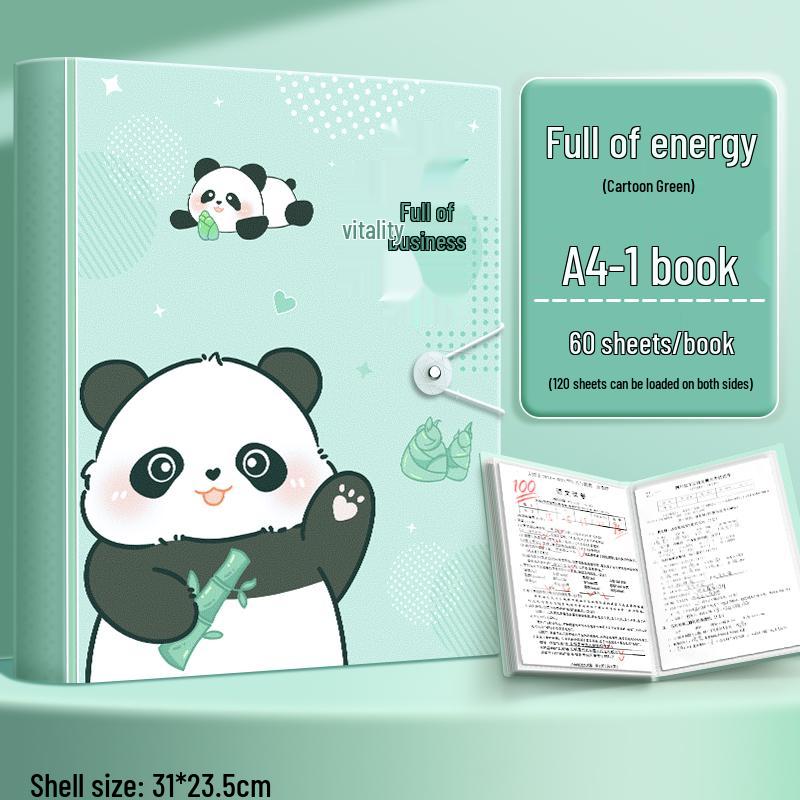 A4 Multi-Layer Transparent Document Folder with Loose-Leaf Inserts for Students