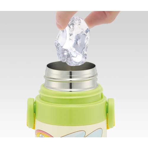 Skater Children's Water Bottle, 470ml, Kirby Star Design, Perfect for Picnics, Boys, Insulated, Stainless Steel, Lightweight, Sports Bottle, Kids' Wat