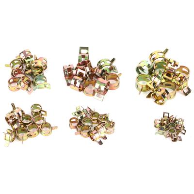 60 teile/satz Kraftstoffleitungsklemmen Edelstahlrohr Federklemmen 6/9/10/12/14/15mm