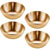 MMOWQEA Round Stainless Steel Dipping Dishes, Set of 4