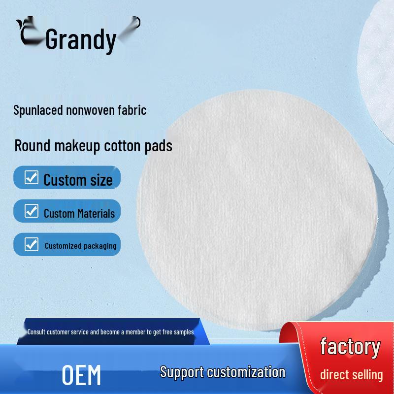 Makyaj ve Güzellik Aletleri İçin Non-Woven Yuvarlak Pamuk Pedler - Tek Kullanımlık ve Islak Kompres