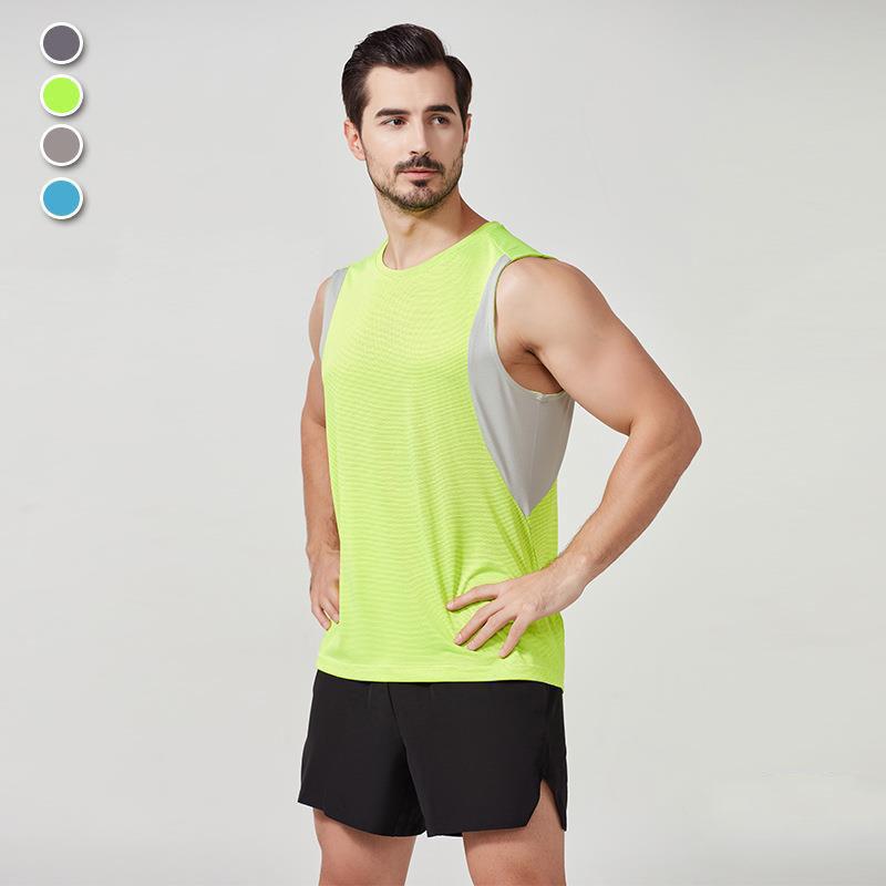 

Новый спортивный жилет мужской свободный летний чистый хлопок фитнес и бодибилдинг быстросохнущий безрукавка плечо белая базовая рубашка без рукавов футболка XXXL флуоресцентный зеленый