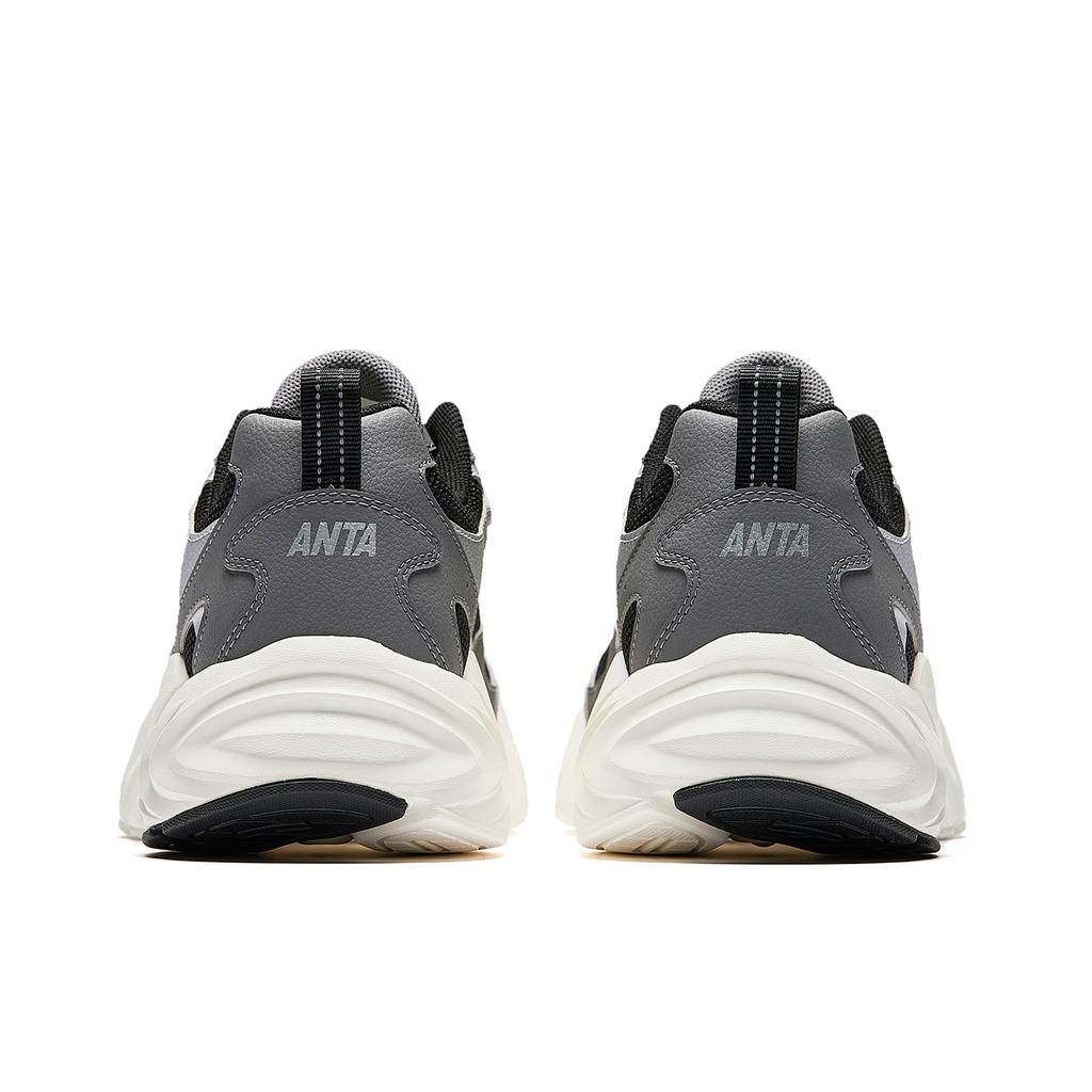 Anta Retro Trendy Casual Sneakers Men Sneakers Basic-Black Plain-Gray Silver 112548893-2