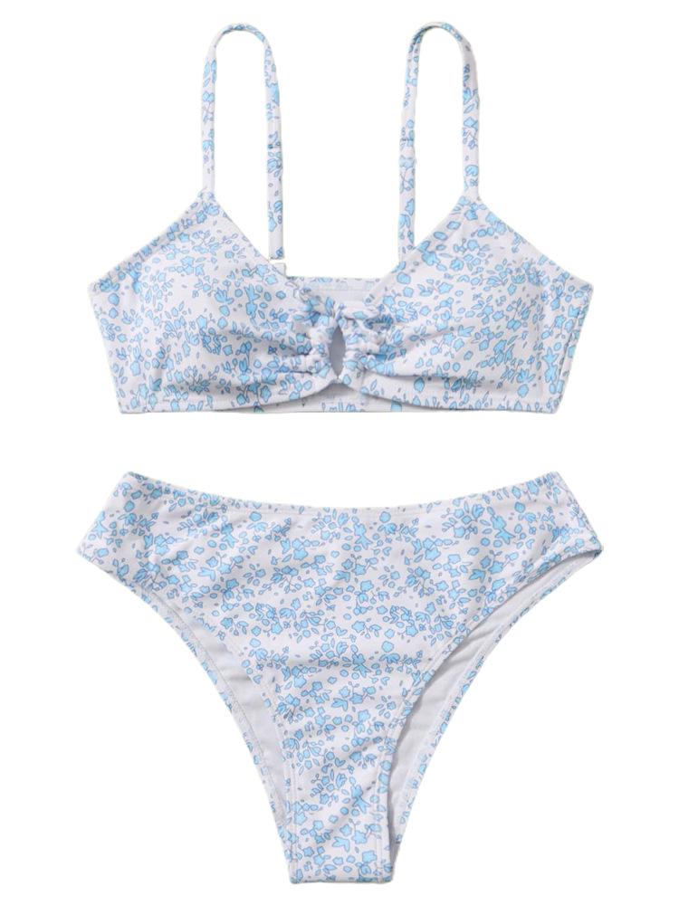 

Большой и средний цветочный раздельный купальник для девочек