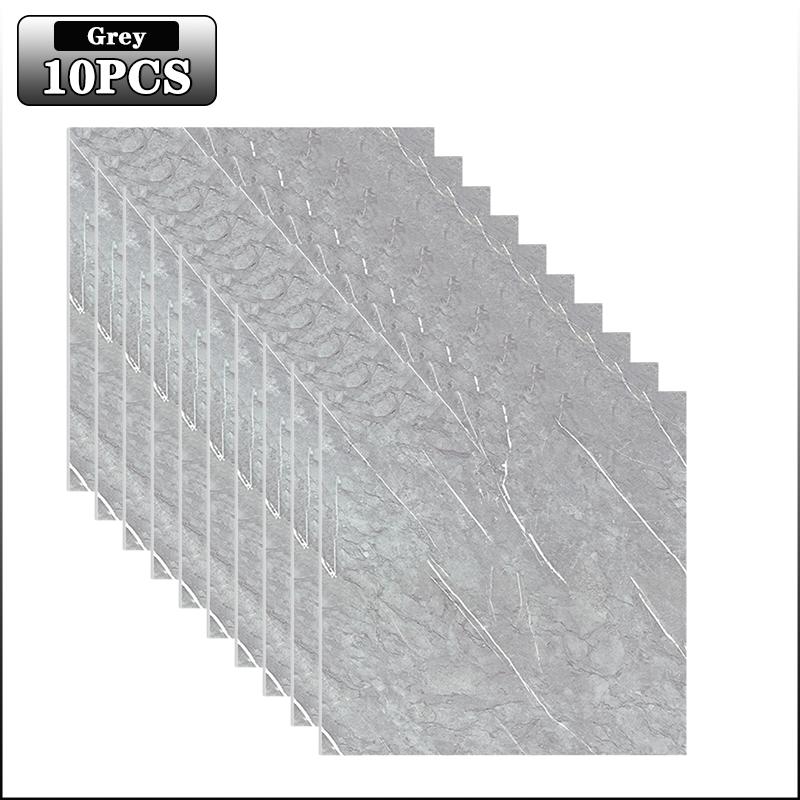 10-40PCS Marble Style Self-adhesive Floor Stickers Thickened Wear-resistant PVC Flooring Mats for Household Use Easy To Install