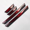 4PCS Plastic Stainless Steel Car Accessories Auto Door Sill Pedal Welcome Scuff Plate Cover