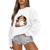 Women's Casual Fashion Round Neck Long Sleeve Halloween Printed Sweatshirt
