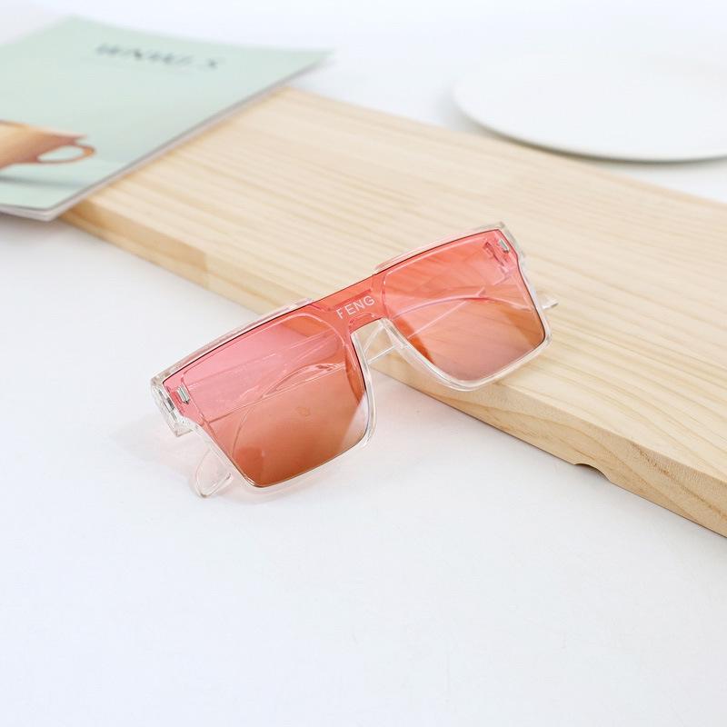 

Модные детские квадратные солнцезащитные очки с прозрачной оправой и градиентными линзами, защита от УФ-лучей, повседневный корейский стиль.