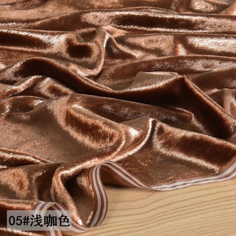 100cmX140cm Soft Shiny Inverted Velvet Bright Thread Silk Fabric for DIY Cheongsam Formal Wear Fashion Fabric
