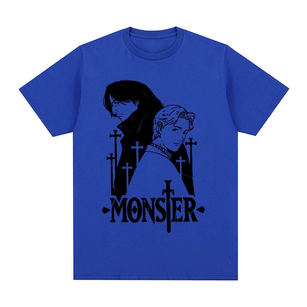 Naoki Urasawa Monster Vintage T-shirt Cool Harajuku Cotton Men T Shirt New Tee Tshirt Womens Tops