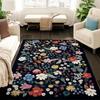 Living Room Carpet Bedroom Bedside Floor Mat Machine Washable Easy Folding Carpets Floral Style Home Decoration Large Area Rug