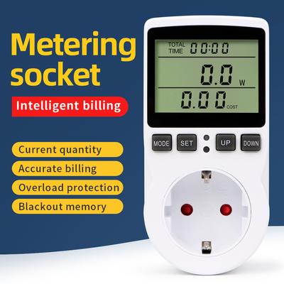 Power Meter LCD Digital Voltmeter Consumption Wattmeter AC Energy Meter Cost KWH Monitor EU US Plug Smart Socket Control