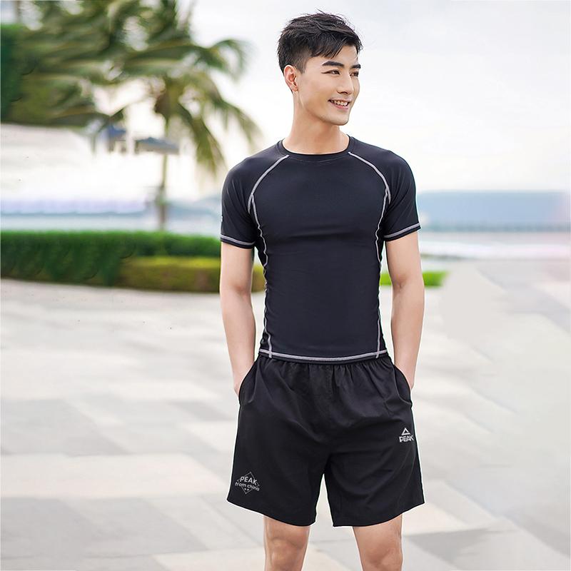 Peak Lightweight Quick-Dry Sweat-Wicking Multi-Purpose Fitness Swimming Running Basketball Training Shorts Unisex Shorts Black DF3422114