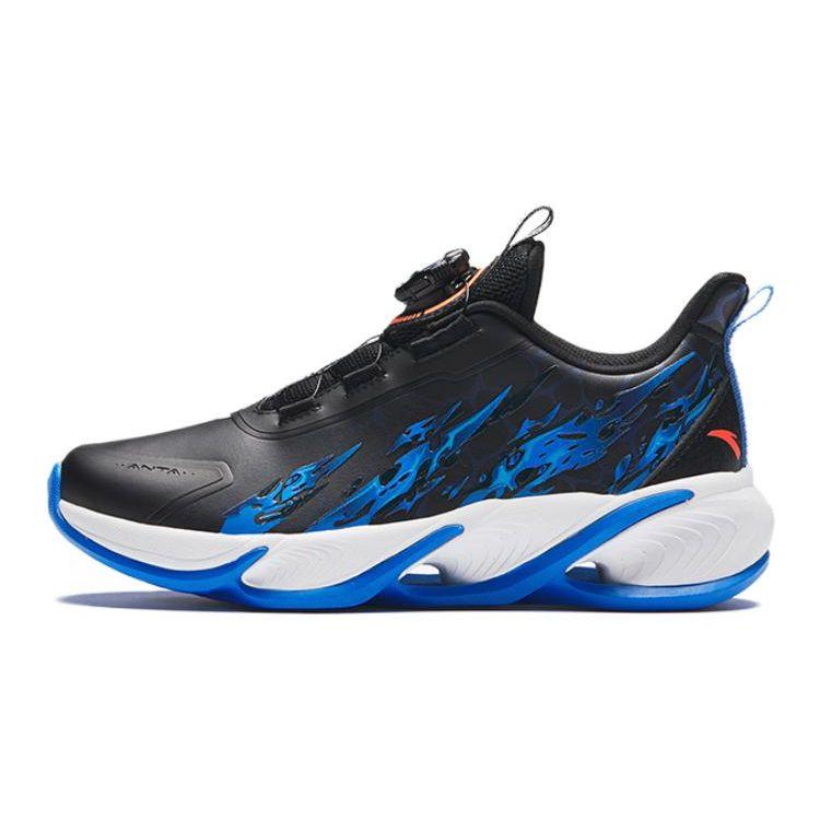 Anta Kids Low-Top Running Shoes Kids sneaker Black Blue 312335511N-4