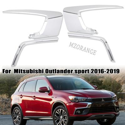 Front Lower Bumper Chrome Trim Molding Headlight Strips For Mitsubishi ASX  2016- Fog Light Cover Car