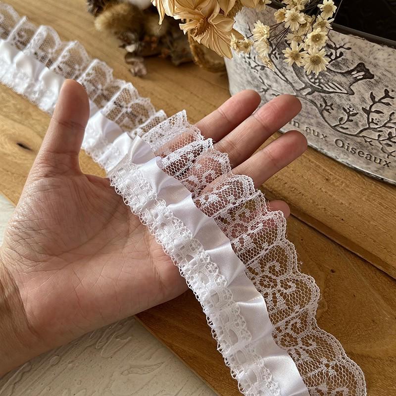 Handmade Lace Trim: Mesh for Baby Clothes, Curtains, Skirts, Pleated Decorative Fabric