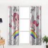 Kreskówkowy Słodki Jednorożec Zasłony Okienne do Salonu Pokoju Dziecięcego Dekoracja Okna Żaluzje Zasłony Kuchenne