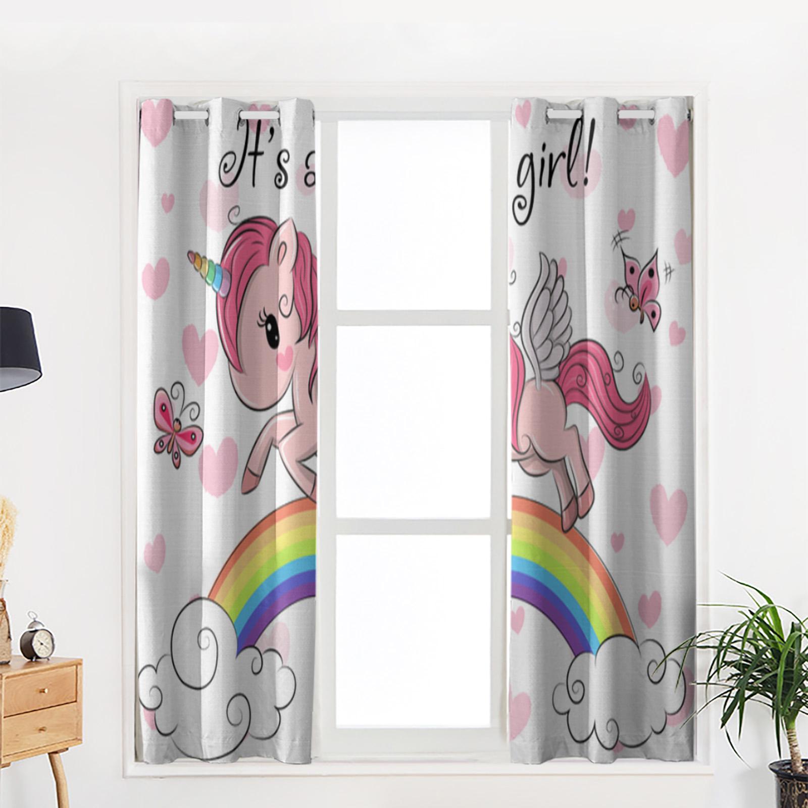 Мультфильм милый единорог оконные шторы для гостиной детская спальня оконные шторы — фото 3