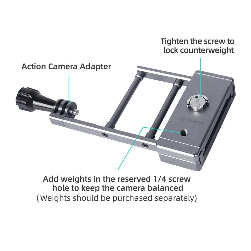 Handheld Gimbal Adapter Switch Mount Plate for DJI Mobile 6/OM 5 for Insta360 Flow Camera Adapter for DJI Action 3 for Gopro 11