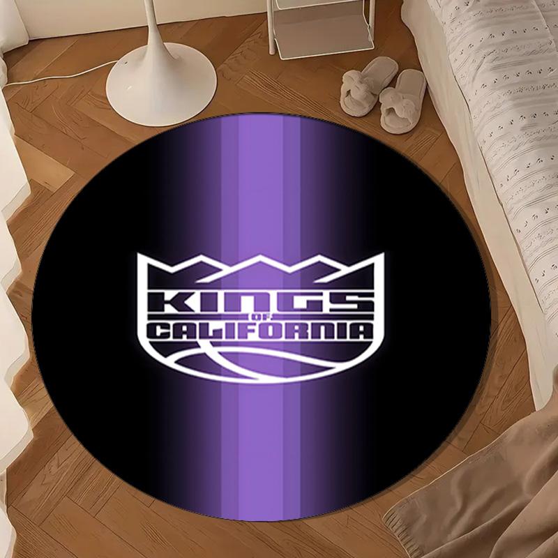 Kings Basketball Team Logo Round mat, Anti-slip Circle Carpet Chair rug For livingroom,Bedroom, doormat home decor Gift Christmas Gifts