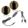 Double Input USB+Type C To 5.5x2.1mm 12V Step Up Converter Cable For Router Camera Lamp Fan With Switching Button