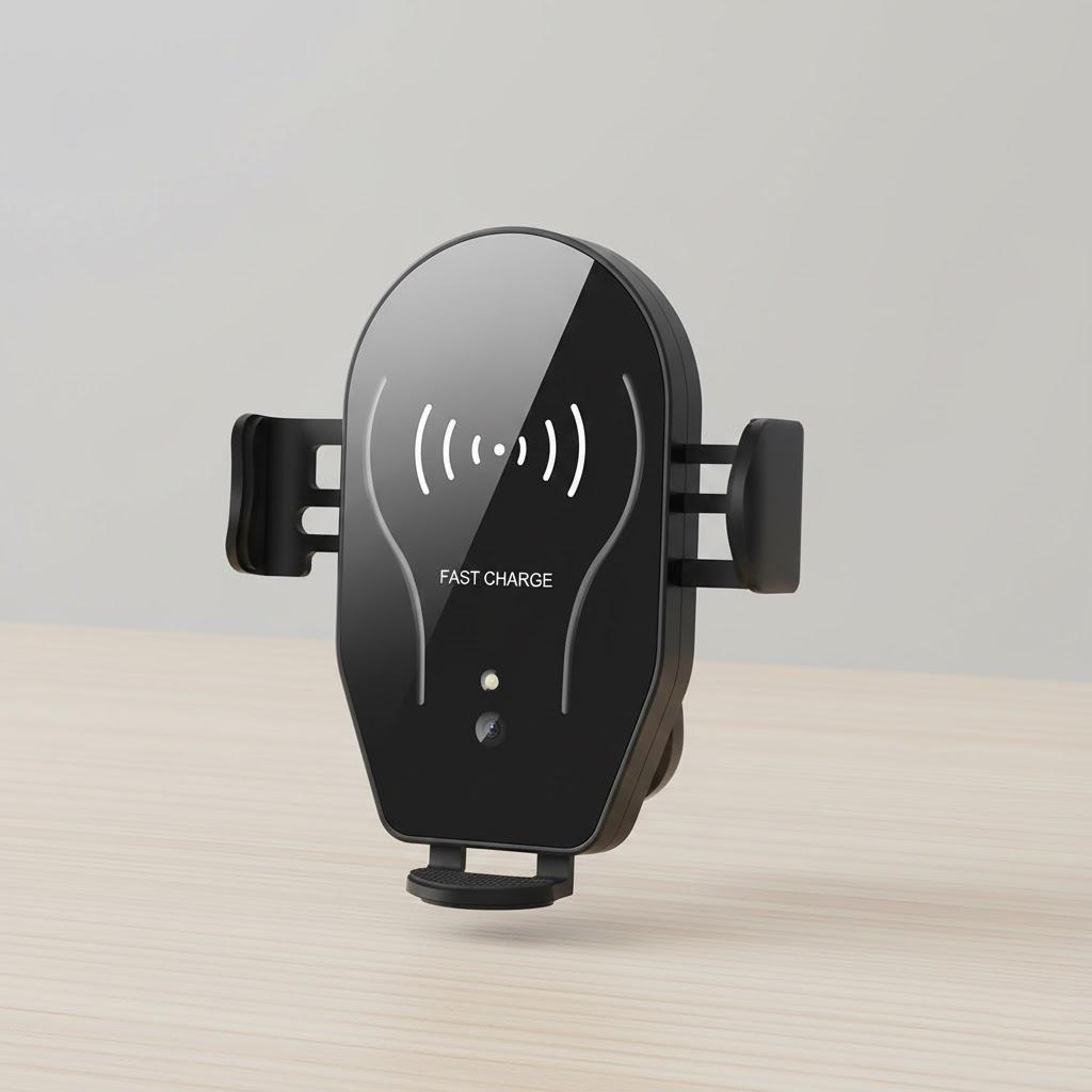 

Wireless Qi Fast Charging Car Phone Holder 10W 75W 5W Universal Smart Sensor Touch Control Air Vent Mount чёрный