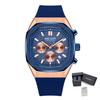MEGIR 2215 Men Luxury Watches Fashion Casual Sports Chronograph Silicone Strap Quartz Wristwatch Calendar Waterproof Clock