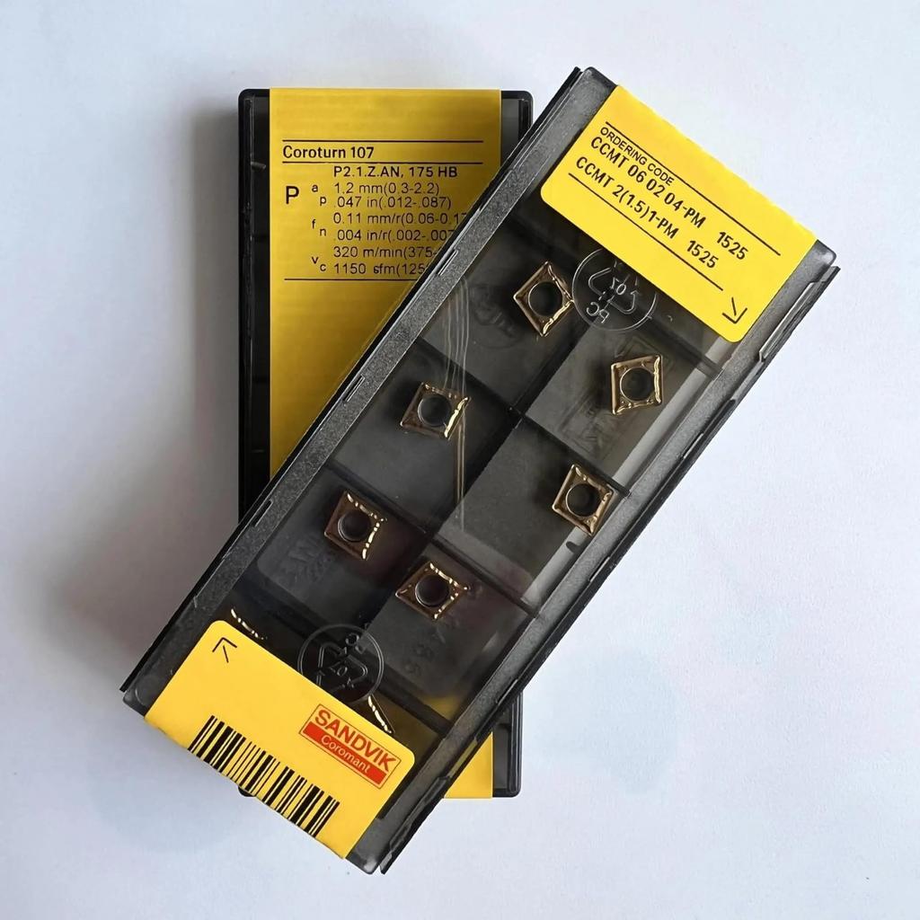 Original Sandvik / CCMT060204-PM 1525 / CNC lathe carbide blade 10 PCS