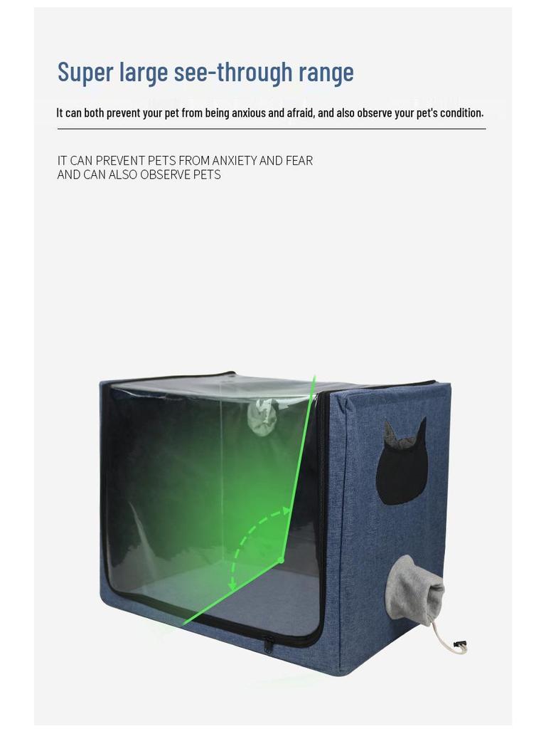 Foldable Pet Bath & Drying Atomizer Box for Cats and Dogs