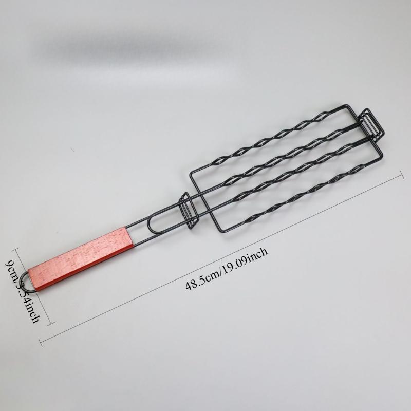 New Portable Outdoor BBQ Rack Foldable Stainless Steel BBQ Rack Thickened Grill Basket Grill Basket Grill Accessories