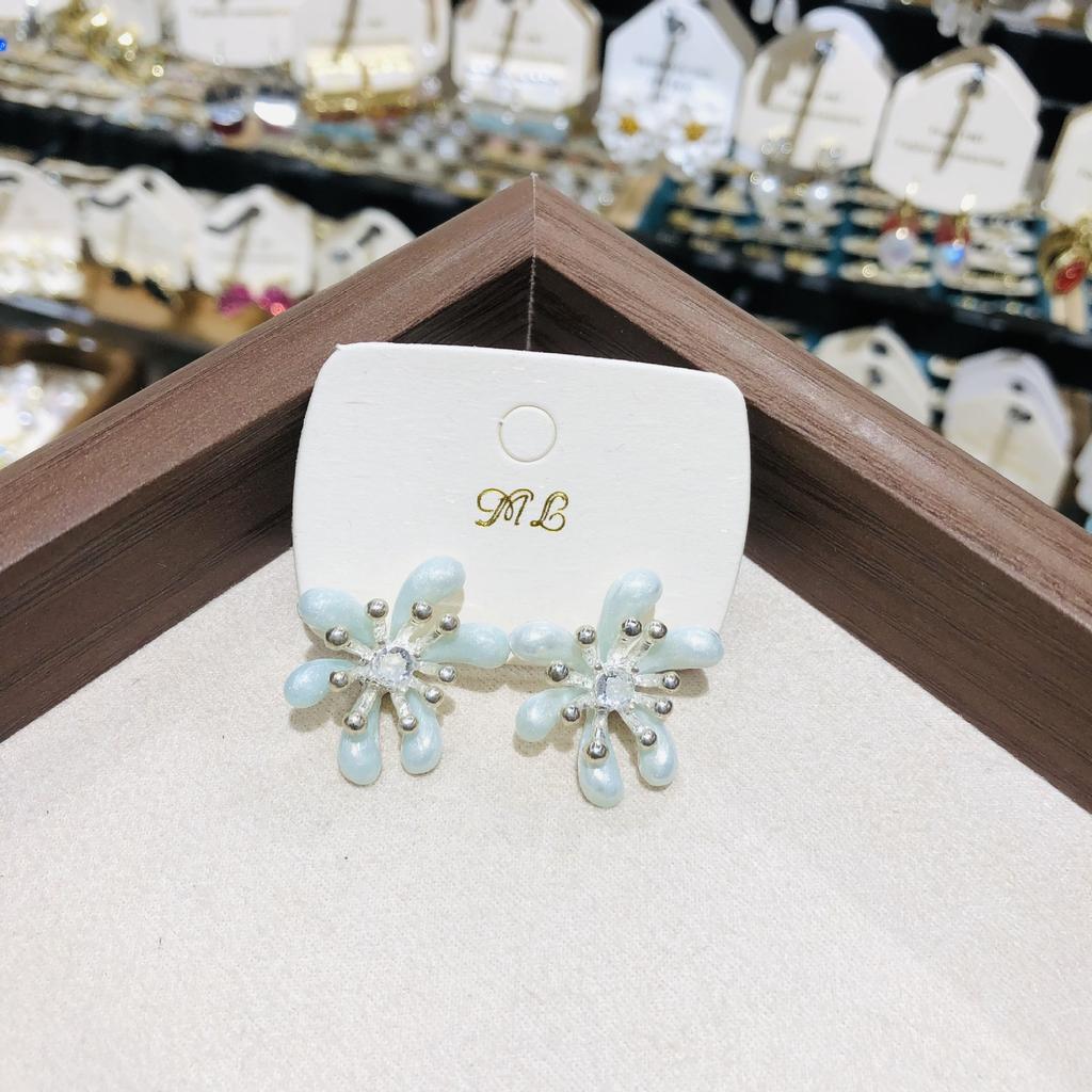 Faionable Retro Simplified Red Firework Diamond Embedded Earrings Luxury Court Design Sensation Earring Accories for Women