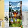 Grizzy & Lemmings Customize Your Name Beach Towel Super Soft & Absorbent Suitable for Swimming Gym Camping Yoga Vacation
