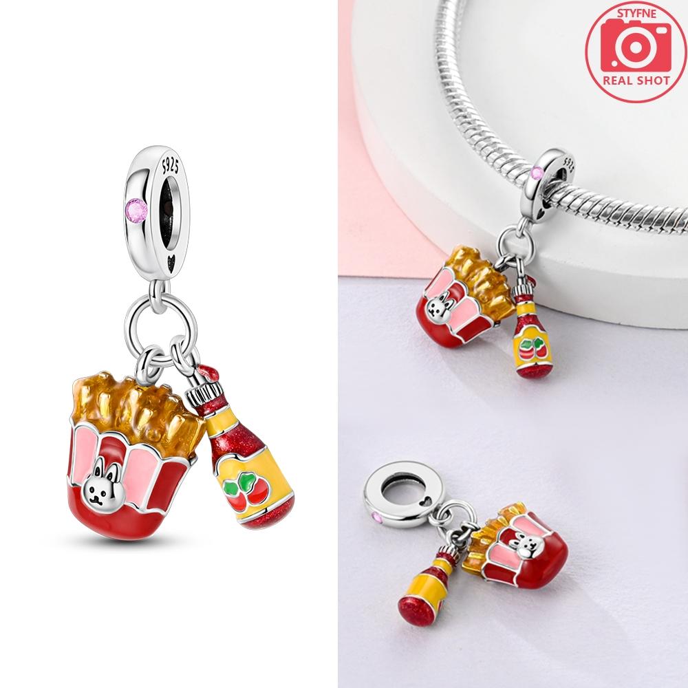 

Charms Copper Rabbit Tomato Sauce Fries Pendants Fit Charms Plata Original Bracelet Beads Women Jewellery Making Diy